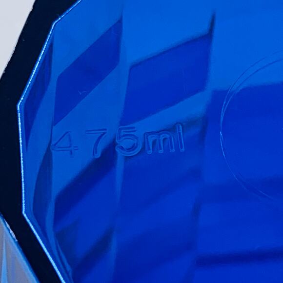 Tupperware Ice Prisms Tumblers Blue 16 Oz. Set 4 Drinking Cups Crystal Durable - Picture 7 of 8